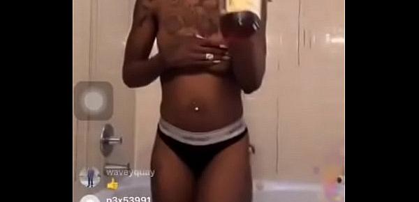  Ebony stripper I met on Blackere.com nip slip on IG live